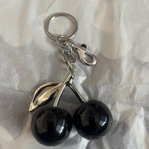 New Black Cherry Keychain Bag Charm